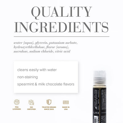 Jo Gelato water-based lubricant bottle with ingredient list and product benefits on white background