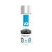 Bottle of JO Classic Hybrid personal lubricant with water and silicone fusion, 8 fl oz size, white and blue packaging.