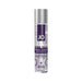Bottle of JO Xtra Silky ultra-thin silicone personal lubricant with silver cap and purple label.