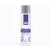 Bottle of JO Xtra Silky ultra-thin silicone personal lubricant with silver cap and purple label, 4 fl oz size.