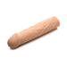 Light skin tone penis extension sleeve with realistic texture and veining, 9 inches long, flexible TPE material.