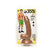 Dark brown 7-inch realistic dildo with suction cup base in clear retail packaging featuring cartoon soccer player.