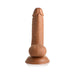 Realistic dark-toned 7-inch dildo with textured shaft, balls, and suction cup base for hands-free use.