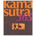 Cover of Kama Sutra 365 book featuring bold orange and purple text with two small intimate couple photos.