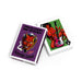 Keep-Em-Honest playing cards featuring bold devil character artwork on the box and a custom illustrated card with a red devil woman and guitar.