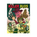 Cover of Killer Buds adult parody coloring book featuring stoned horror character cartoons and cannabis imagery.