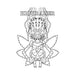 Black and white coloring page of a cartoon character with pins in head and cannabis leaves, titled Highraiser from Killer Buds Coloring Book.
