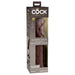 King Cock Elite 11-inch dual-density silicone dildo in dark brown, packaged in a branded box with clear window.