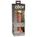 King Cock Elite 6-inch dual-density silicone dildo in realistic skin tone with suction base, displayed in branded packaging.