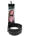 Kinklab Bondage Basics leather collar with metal hardware displayed next to its protective plastic storage tube.