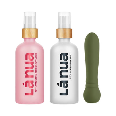 La Nua Gift Bag 2 Ultra Bullet + 100ml Mist Toy Cleaner + 100ml Strawberry Coconut Lube - SexToy.com