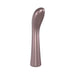 Sleek rose gold G-spot vibrator with curved tip and smooth ergonomic design for targeted stimulation.