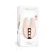 Le Wand Double Vibe rechargeable vibrator with twin motors in sleek rose gold and soft pink, shown in packaging.