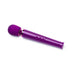 Purple Le Wand Petite rechargeable massager with rounded head and three control buttons on the handle.