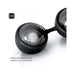 Close-up of glossy black LELO Beads Noir showing weighted inner ball designed to move with you for enhanced sensation.