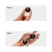 Hand holding single LELO Beads Noir for weeks 1-2 and double connected beads for week 3+ use demonstration.