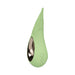 Lelo Dot Cruise clitoral vibrator in soft green silicone with ergonomic curved design and metallic accent handle.