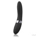 Sleek black LELO Elise 2 vibrator with curved design, silicone finish, and control buttons on the handle.