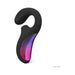Lelo Enigma Cruise dual stimulator in black with metallic purple-pink accent, curved ergonomic design.