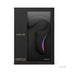 Lelo Enigma Cruise dual-action sonic massager in black and deep rose displayed in sleek black packaging with rose gold lettering.