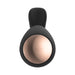 Top view of black Lelo Ida Wave dual stimulator with rose gold circular accent and ergonomic design.
