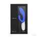 Lelo Ina Wave 2 dual stimulator in blue and white, displayed in sleek black packaging with branding.