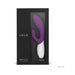 Purple and white Lelo Ina Wave 2 dual stimulator in black packaging with gold and white branding details.
