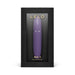 Lelo Mia 3 compact personal vibrator in purple with plus and minus buttons in black gift box packaging
