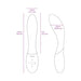 Line drawing of Lelo Mona Wave with detailed measurements in inches and millimeters shown from front and side views.