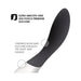 Close-up of Lelo Mona Wave in black showing ultra-smooth, body-safe silicone shaft and handle with matte finish.