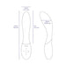 Line drawing of Lelo Mona Wave vibrator with detailed measurements in inches and millimeters shown from front and side views.