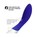 Close-up of Lelo Mona Wave in deep blue with smooth, body-safe silicone shaft and white handle featuring control buttons.