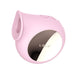 Pink LELO Sila Cruise sonic clitoral massager with smooth silicone body and reflective gold accent panel.