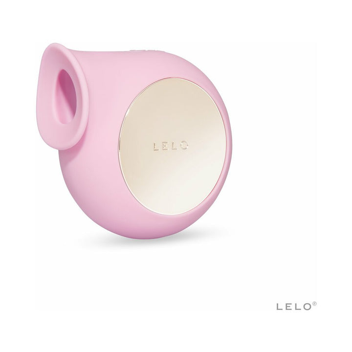 Pink Lelo Sila rechargeable sonic clitoral massager with smooth silicone and gold-toned accent plate.