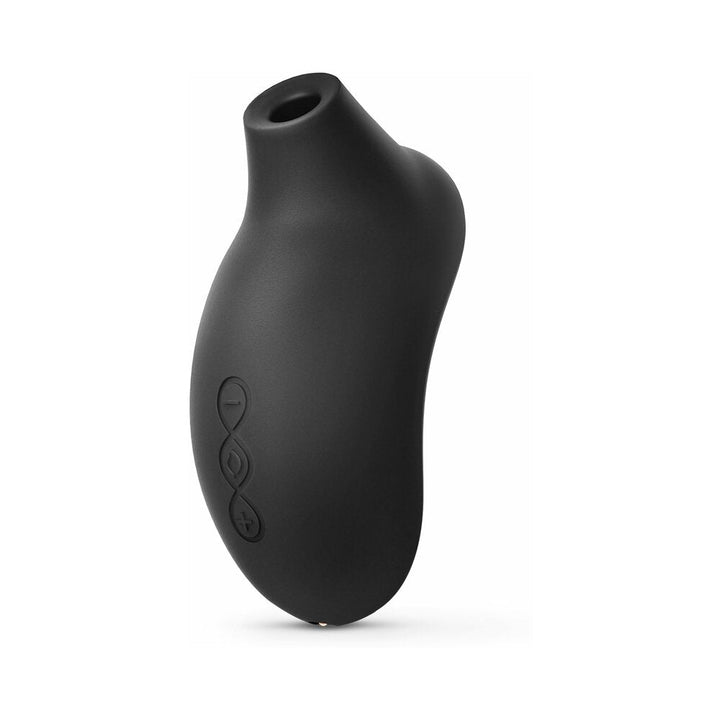 Black Lelo Sona 2 Cruise clitoral massager with ergonomic shape and control buttons on the side.
