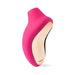 Pink and gold rechargeable Lelo Sona Cruise clitoral stimulator with smooth ergonomic design.
