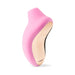 Pink and gold Lelo Sona Cruise rechargeable clitoral stimulator with smooth ergonomic design.