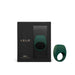 Lelo Tor 2 vibrating couples ring in dark green with sleek black and gold packaging on white background.
