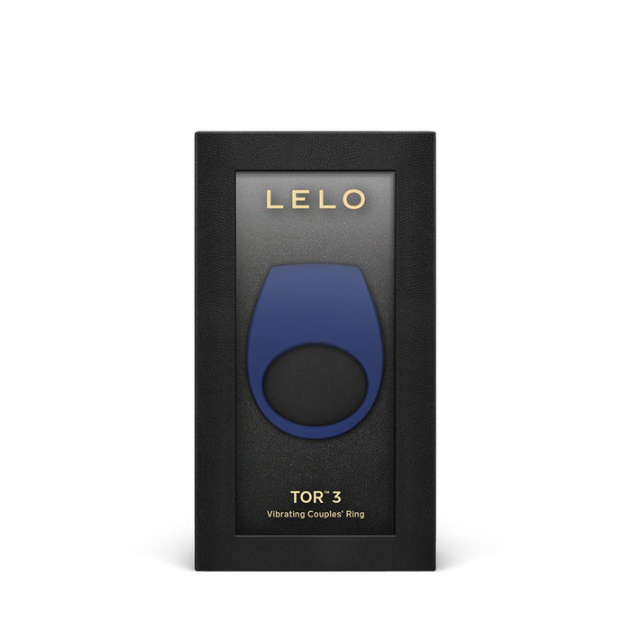 Lelo Tor 3 Vibrating Cockring Base Blue - SexToy.com