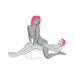 Illustration of two figures using a contoured sex wedge pillow to support intimate positioning and enhance comfort.