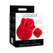 Packaging of Lickgasm Sweet Kiss red rose-shaped clitoral stimulator with powerful kissing vibration feature.