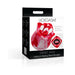 Lickgasm Sweet Kiss clitoral stimulator in red and white silicone shaped like a rose, shown in its black and white retail box.