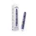 Limited Addiction Dreamscape 7-inch rechargeable vibrator in blue floral design with packaging box.