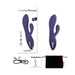 Purple Love To Love Funky Bunny Baby Rabbit vibrator with packaging, USB charging cable, user manual, and black storage pouch