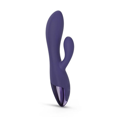 Purple Love To Love Funky Bunny Baby Rabbit vibrator with dual motors and ergonomic design on white background