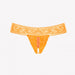 Orange lace G-string panty with a discreet built-in vibrating bullet for intimate pleasure.