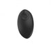 Black wireless remote control with power button for discreet wearable device.