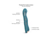 Blue silicone G-spot vibrator with triple motors for tapping and vibrating stimulation, featuring 10 modes each and ergonomic design.