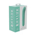Loveline Dolce 10 speed mini G-spot vibrator in green with silicone texture, shown in branded packaging.