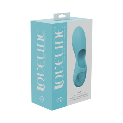 Loveline Joy 10 Speed Finger Vibe Silicone Rechargeable Waterproof Blue - SexToy.com